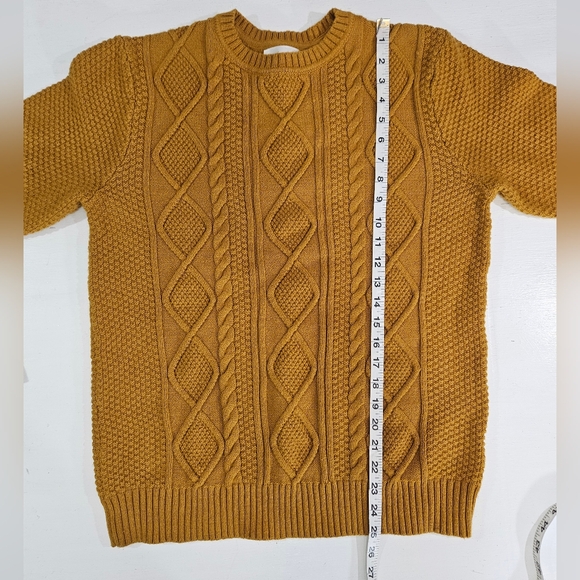 Old Navy gold cable knit sweater women's size medium - Picture 6 of 10